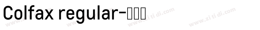 Colfax regular字体转换